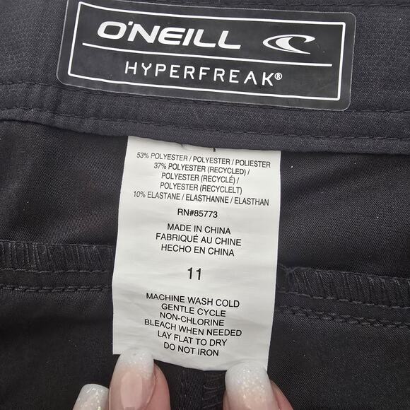 O'Neill Hyperfreak Board Shorts Juniors Women's Size 11 Black Surf Beach Stretch - Picture 7 of 9